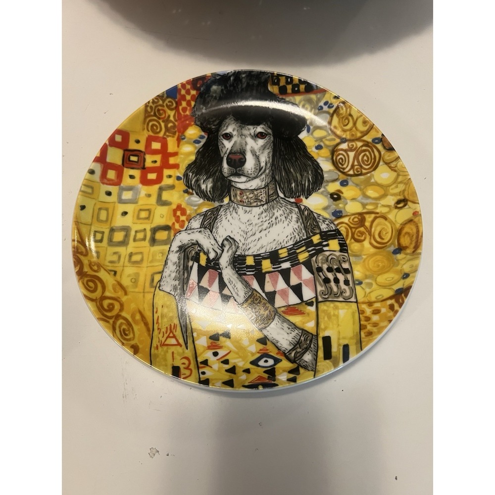 west elm rachel kozlowski dapper animal plate Works Of Art Poodle